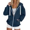 Womens Zip Up Hoodies Casual Long Sleeve Hoodie Jacket Oversized Lightweight Pullover Sweatshirts Tops With Pocket