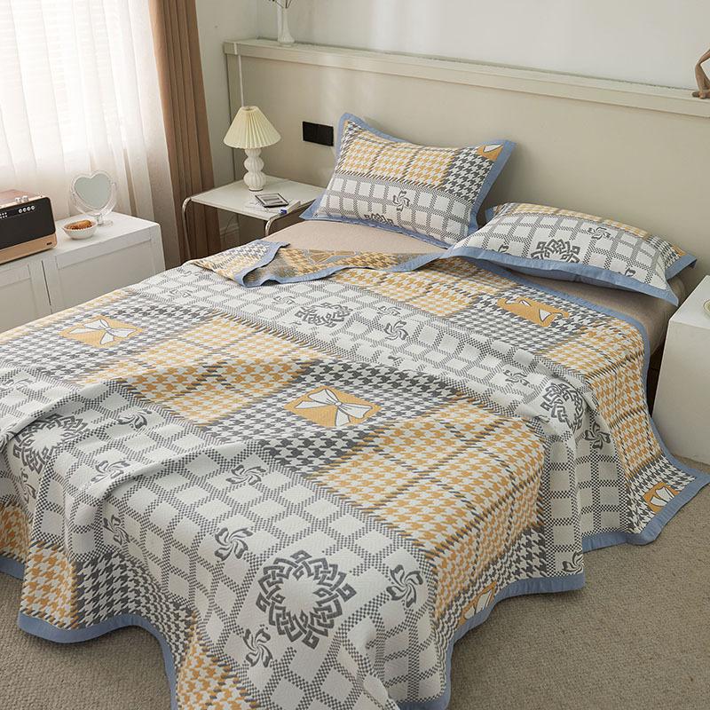 

Шестислойное марлевое длинноволокнистое хлопковое покрывало для матери и ребенка, комплект из трех предметов: домашние простыни, юбки, покрывала, пригодные для машинной стирки 200cmx240cm