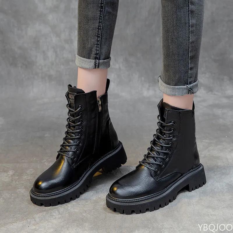 Fashion Women's short boots in autumn winter thickened with versatile thick bottom simple comfortable anti slip wear-resistant boots