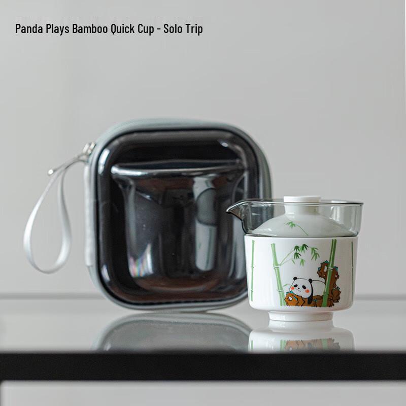 Panda Portable Ceramic Travel Tea Set