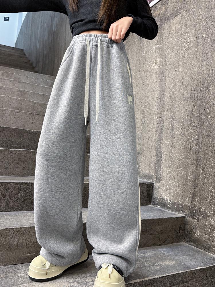 Mädchen Fleece-gefütterte Sweatpants - Herbst/Winter 2025, Vielseitig und lässig für mittlere und große Kinder.