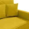 Vidaxl Sofa 2-Osobowa, Żółta, 120 Cm, Tapicerowana Aksamitem