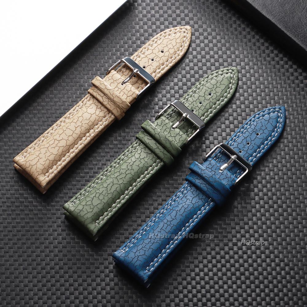 18mm 20mm 22mm Leather Watch Bands for Men Women Universal Handmade Watch Strap Business Replacement Watchband for Seiko