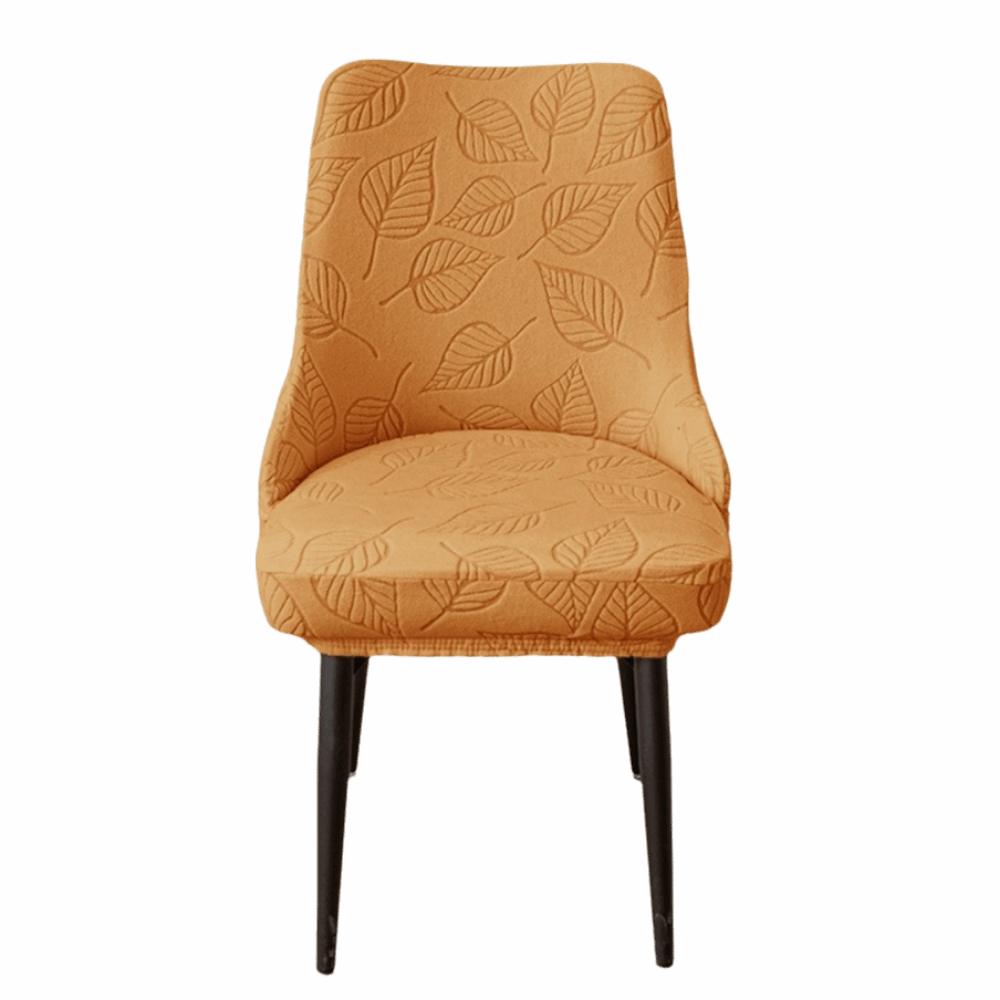 Soft Curved Chair Cover Leaf Pattern Dining Chair Cover Seat Protectors for Dining Room