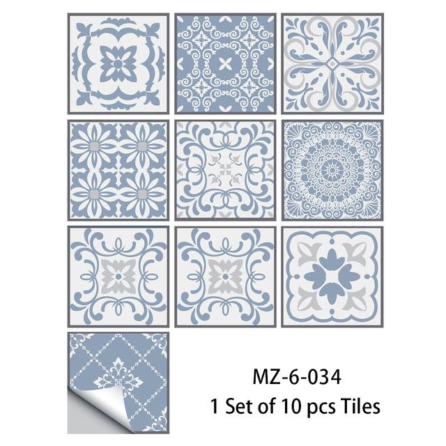 Película adhesiva para azulejos, 28 estilos a elegir, para azulejos/suelo en la cocina, protector contra salpicaduras, papel tapiz artístico para suelo, calcomanías de pared