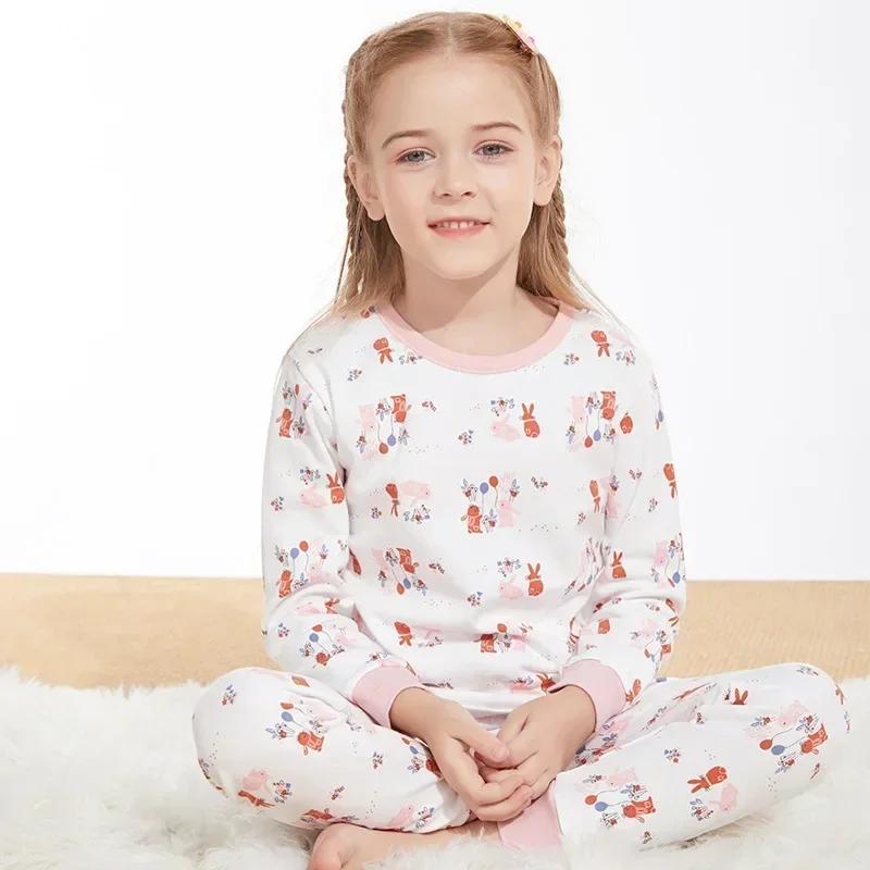 Boys Girls Pajamas New Spring Long Sleeves Children's Clothing Sleepwear Cotton Pyjamas Sets for Kids 2 4 5 6 8 10 Years