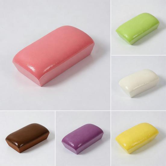 Slow-Rise Squeeze Bread Toy Soft Stretchy Stress Relief Fidget Cute Mini Toast Simulation for Desk Decoration Fun Gift for Kids Adults