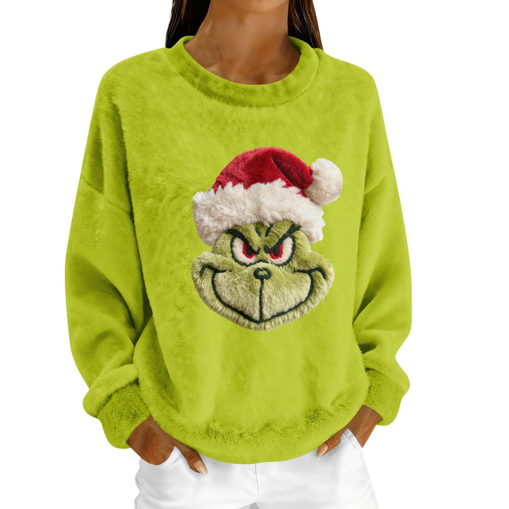 Damen Fleece-Hoodie Langarm Rundhals Lässig Bequem Locker geschnitten Leicht Damen-Hoodie