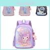 Nouveau Sac à Dos Cartoon Grande Capacité Pour Enfants sur le Thème de l'Espace Bleu Foncé avec un Design Ultra Mignon