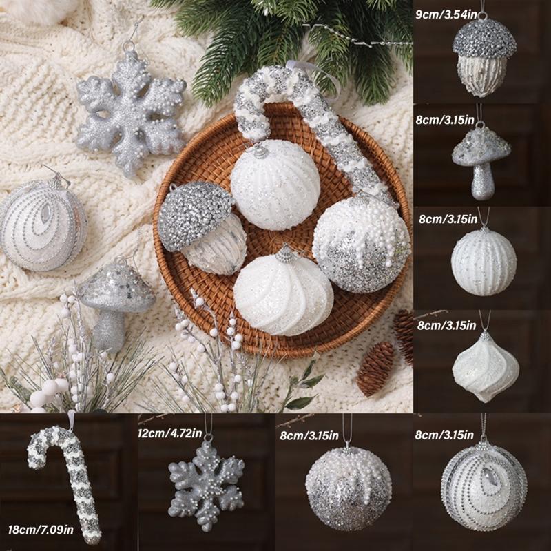 Shatterproof Christmas Tree Hanging Pendants Shimmering Baubles for Holiday Decoration Indoor and Outdoor Ornament