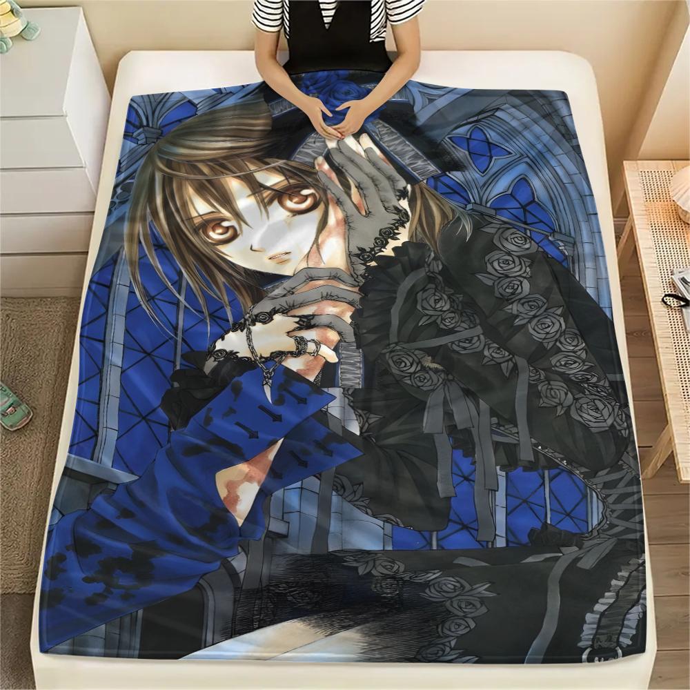 1PC Vampire Knight Print Flannel Blanket, High quality Comfortable for All Seasons, Home Decor, Warmth and Comfort, Perfect for Christmas Gifts235