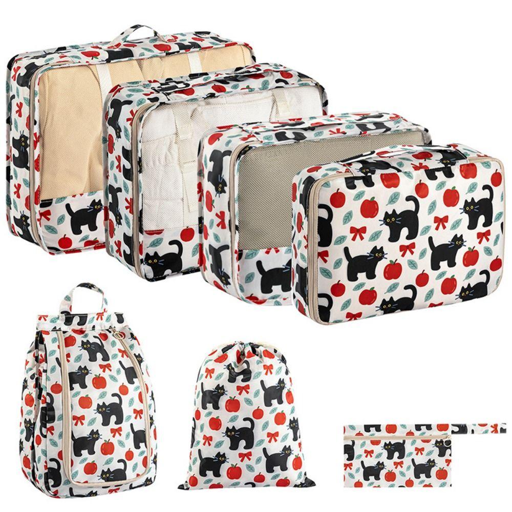 7Pcs Large Capacity Luggage Storage Bags Set Foldable Washable Travel Packing Organizer Waterproof Space-saving