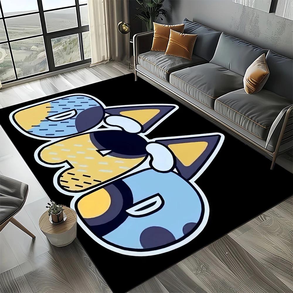 27 Style New B-Blueys Family Cartoon Dog Carpet Rug for Living Room Bedroom Home Sofa Decoration,Kids Play Non-slip Floor Mat