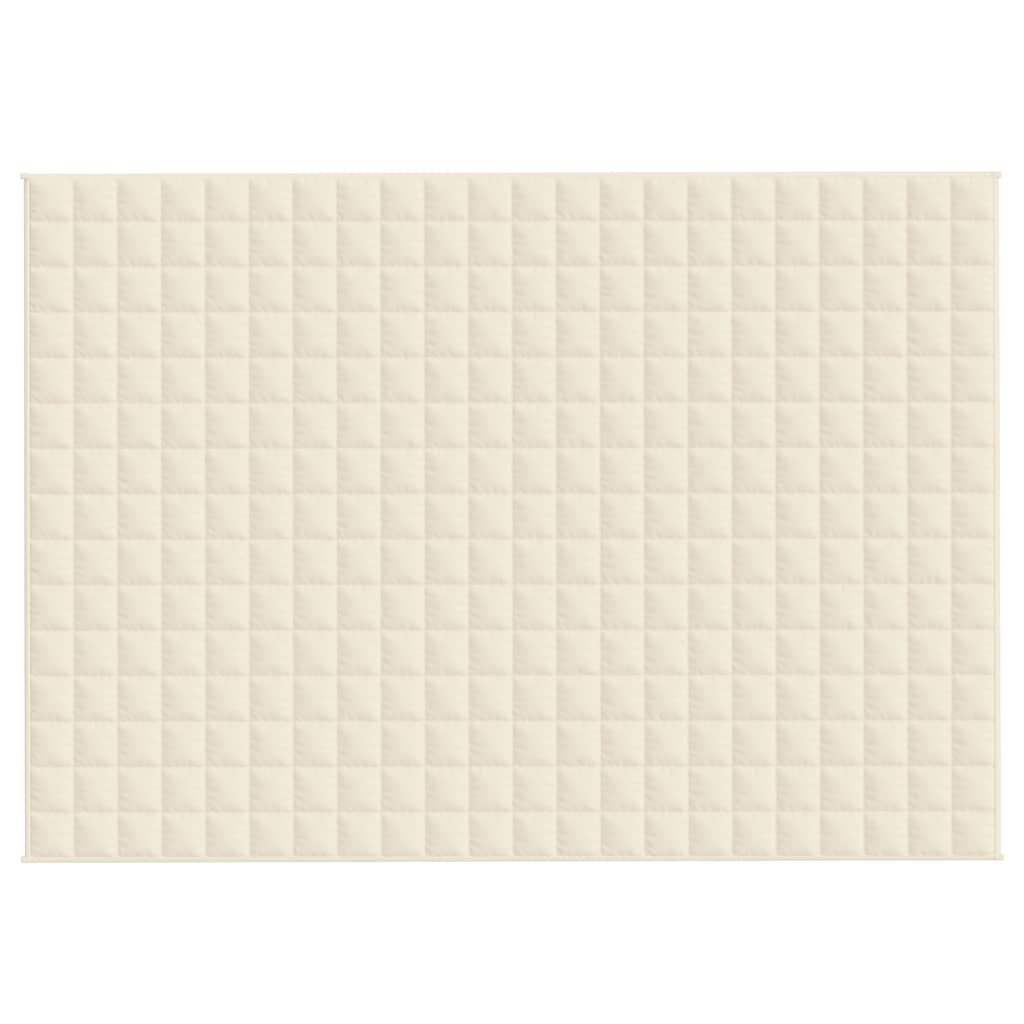 Vidaxl Weighted Blanket, Cream, 155X220 Cm, 7 Kg, Fabric