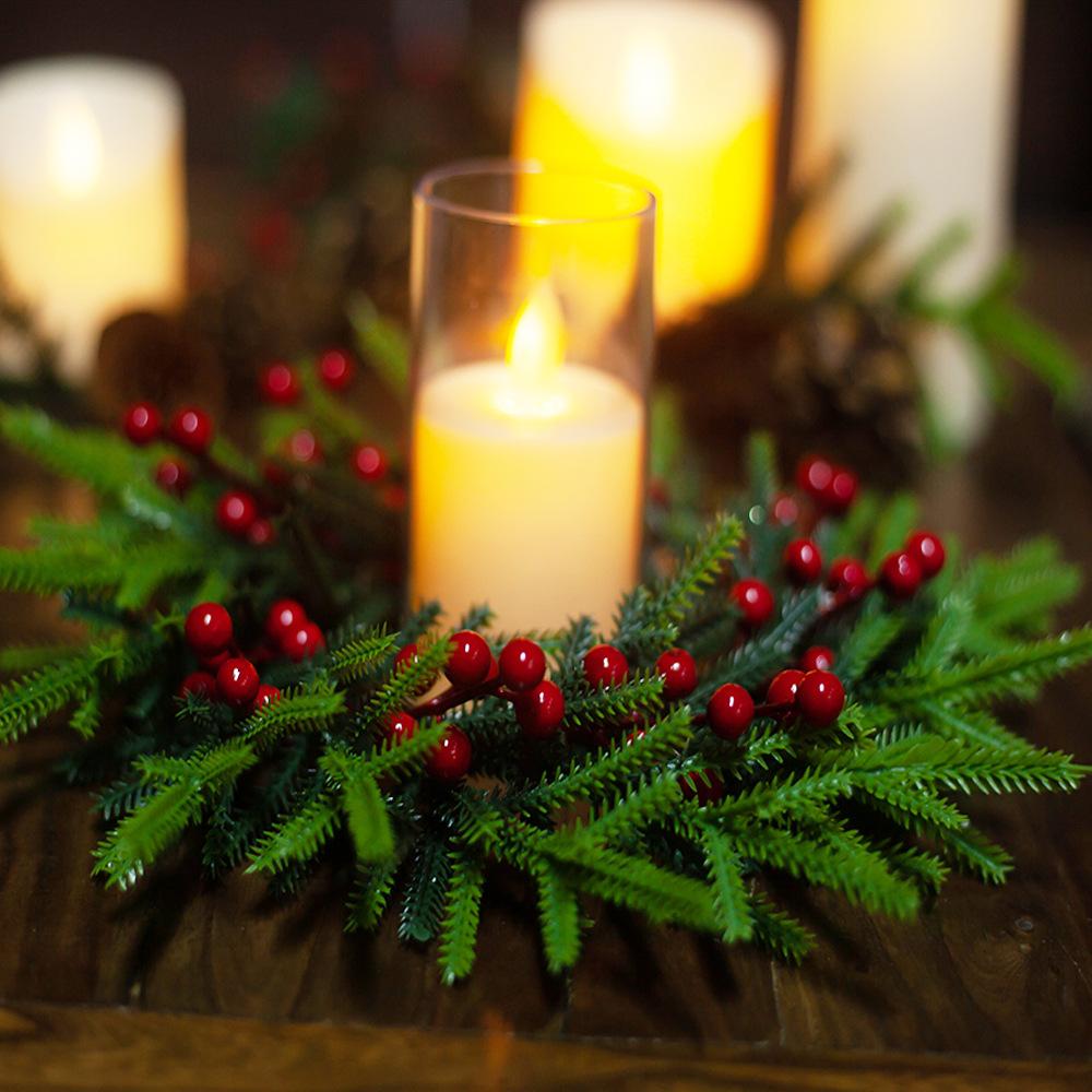 Direct Selling Festive Christmas Decorations Small Wreaths Festive Decorations Candlestick Wreaths