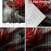 2D flat printing 2pcs Curtain Window Curtains Mystical Red Rose Art Digital Printed Polyester Drapes Holiday Decorations Perfect
