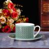 Luxury Bone China Coffee Cup Set European Retro Tea Cups with Sauce Dishes Elegant Home Office Gift for British Afternoon Tea