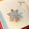 Korea Simple Geometry Square Zircon Small Flower Brooches Elegant Temperament  Bow Snowflake Dress Accessories Pins Girls Gifts