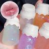 8Ml Milk Bottle Cute Lip Gloss Tube Transparent Pink Empty Bottle Lips Glaze Sample Container Makeup Packaging Material Travel