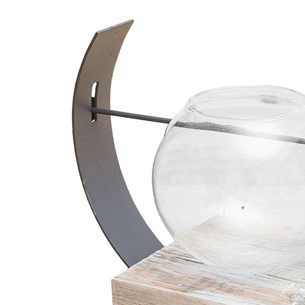 Terrarium with Metal Stand, Air Er Bulb Glass Vase Holder Retro Tabletop for S Home and Garden