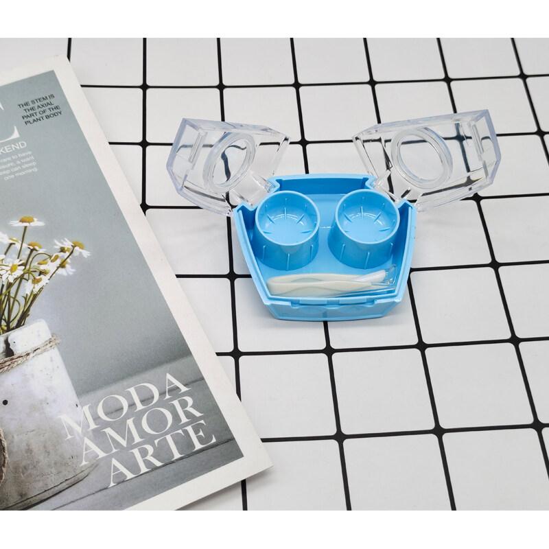 

Mrs.H, новый крутой дизайн, модный цвет, прозрачный пластиковый чехол для контактных линз, контейнер для линз, коробка для партнеров