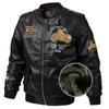 Fleece Thickened PU Leather Jacket Men's Thickened Men's Cotton-padded Clothes and Motorcycle Clothes Men's