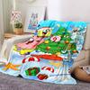 Christmas Spongebob Celebration Blanket Soft Throw Blanket For Home Bedroom Bed Sofa Travel Office Solid Christmas Blanket