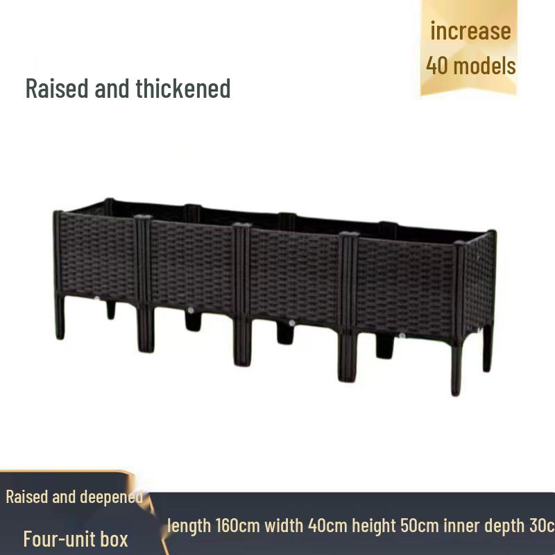 Extra Large Yellow-Edged Rooftop & Balcony Vegetable Planter Box