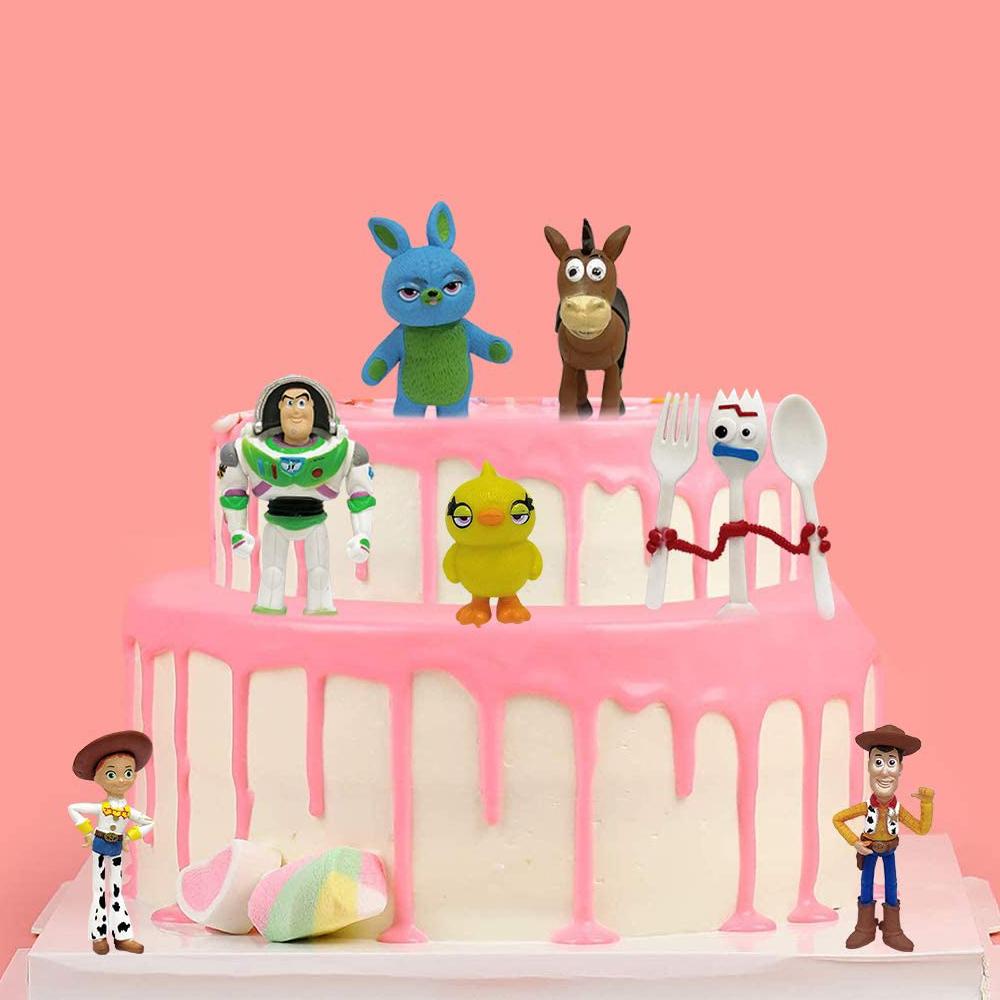 7PCS Toy Story Action Figures Toys Woody Lightyear Rex  For Birthday Party