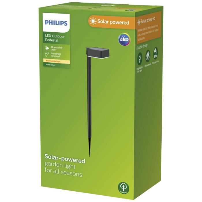 Philips Vynce 8720169265684 Solar Garden Light LED 1.5W Warm White Black