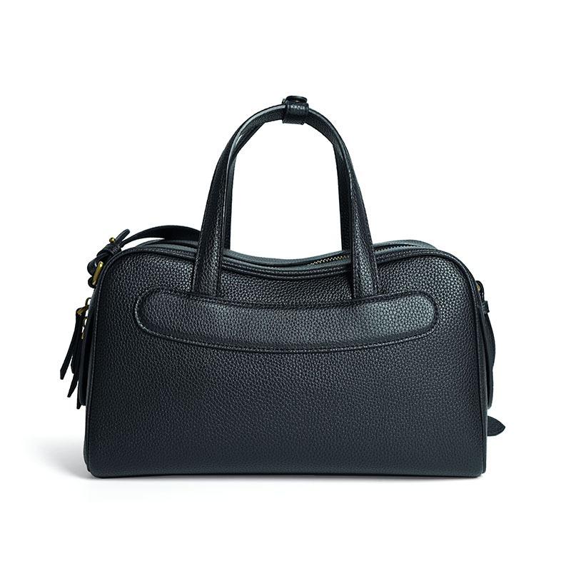 

Кожаная женская сумка большой вместимости для поездок на работу, повседневная портативная сумка-мессенджер, новая модная сумка-тоут из мягкой кожи 28*12*17.5cm чёрный