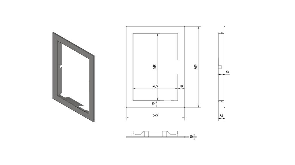 Frame for Nadia 9 Ce Stove Frame Width 70 Mm