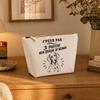 Trousse de toilette - PLANETEE - J’peux pas je préfère mon Braque de Weimar - Beige - Coton 100% - 3 L zippée