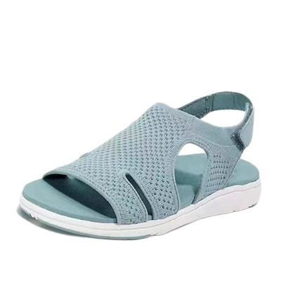 Women's Casual Flat Sandals Mesh Breathable Velcro Sandals Household Slipper Large Size 35-43