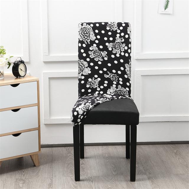 Geometry Chair Cover Flexible Stretch Spandex Chair Cover For Dining Room Restaurant Weddings Banquet Hotel Elastic Chair Cover for Home
