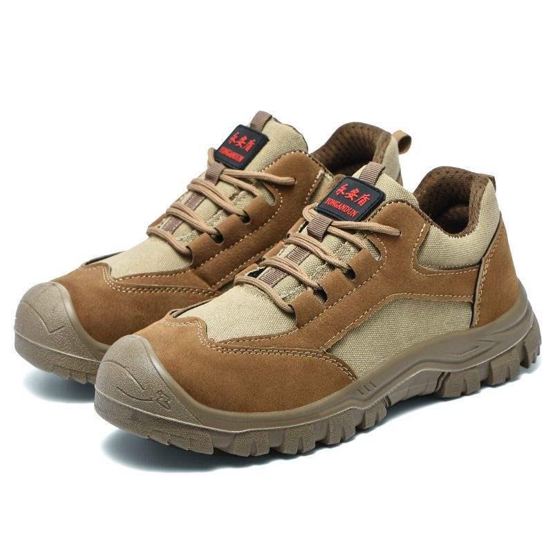 Solid Steel Toe Work Shoes - Anti-Smash, Puncture-Resistant, Thick Sole, Wear-Resistant Safety Footwear