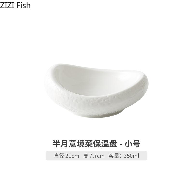 European-style Irregular Ceramic Tableware Bowl Noodle Bowl Plate Steak Salad Snack Cake Dishware Insulation