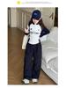 2025 Girls' Slim-Fit Cotton Letter T-Shirt - Autumn Casual Long-Sleeve