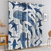 Shark Print Curtain Bedroom Living Room Balcony All Season Adults Decoration Curtains Darkening Set Of 2 Made Polyester Area Decor
