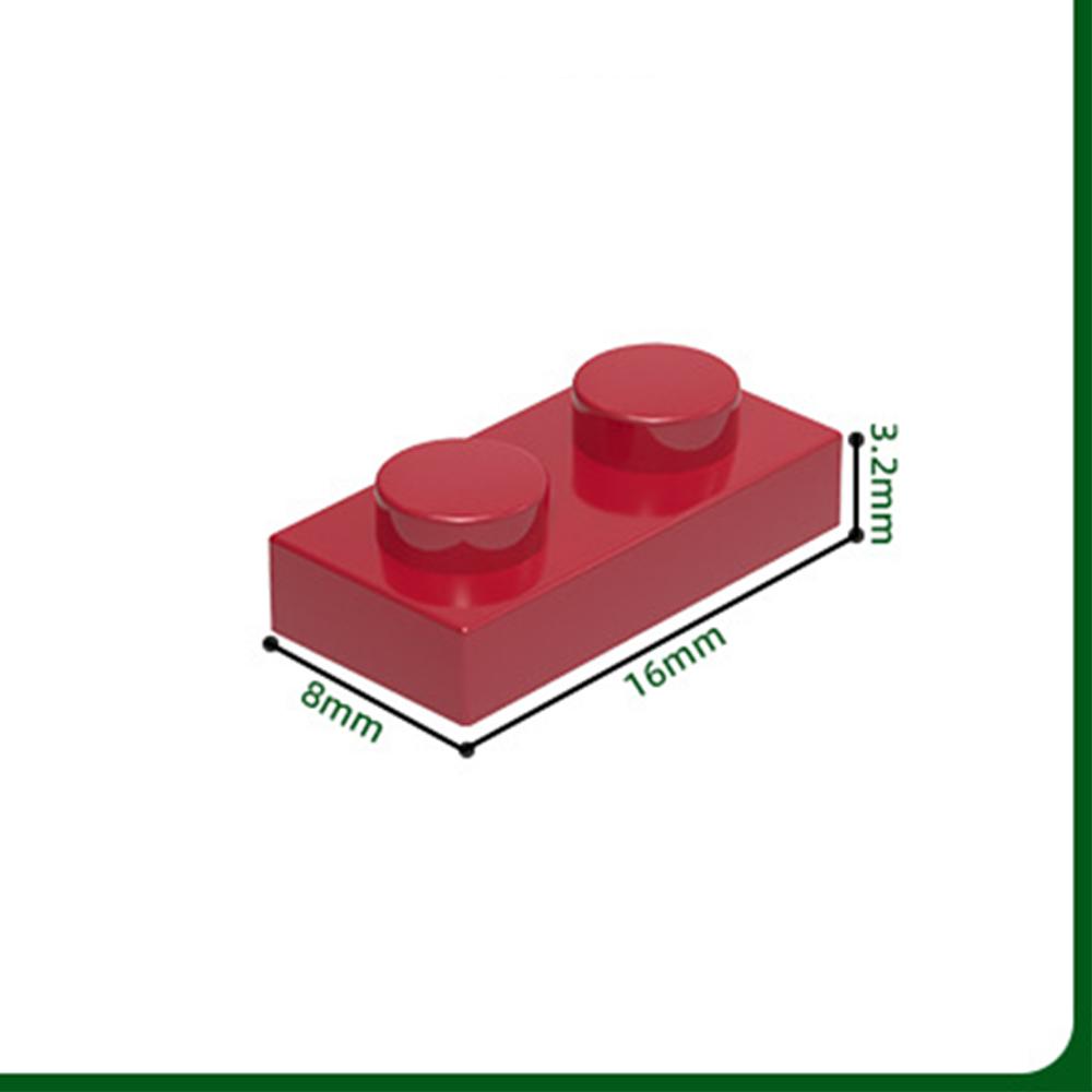 DIY Building Blocks Thin Figures Bricks 1x2 Dots 11 Color Educational Creative Size Compatible With 3023 Toys for Children