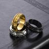 Original Design Men's Dragon Scale Ring Sweet & Cool Style Rotatable Fidget Titanium Steel Spinner Jewelry  Accessory