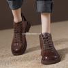 Brown British Martin Boots Women's 2025 Autumn New Short Women's Boots Casual Versatile Retro Short Boots Adult