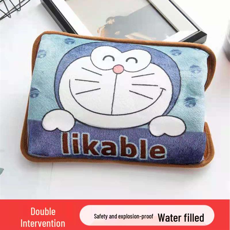 Explosion-Proof Plush Electric Hot Water Bottle - Cute Korean Style Hand Warmer