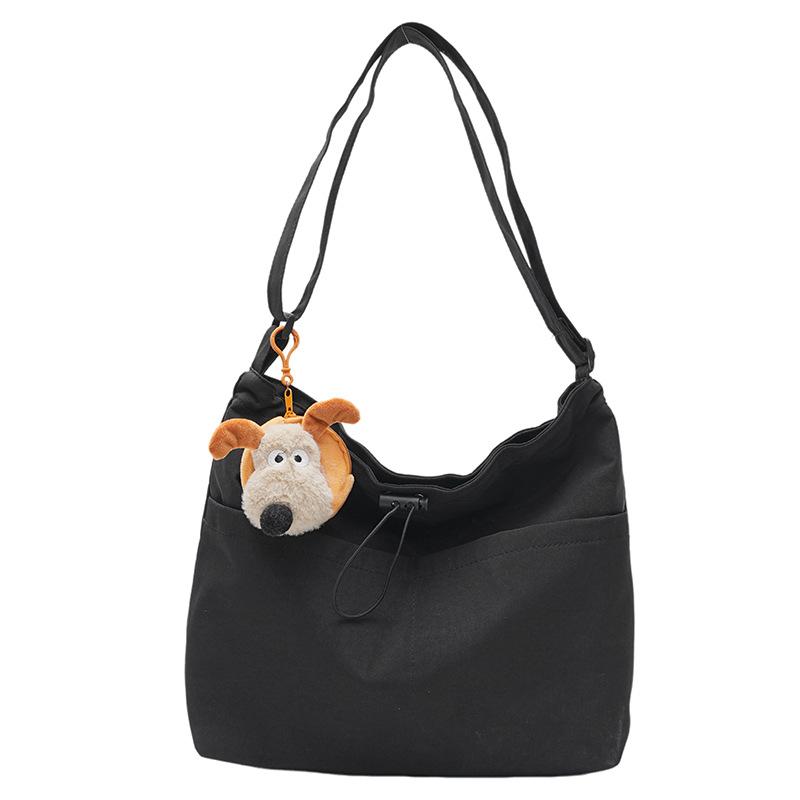 Solid Color Large Capacity Texture Tote Bag 2025 New Shoulder Bag Student Casual Fashion Ins Niche Tote Bag