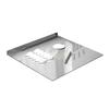 Stainless Steel Cutting Board Anti-Slip L-shaped Edge Chopping Board Multi-Purpose Kitchen Prep Board for Meat Vegetables Dough