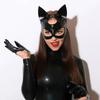 Turn Heads with This Leather Cat Mask - Perfect for Halloween, Masquerades, or Cosplay - Unleash Your Inner Catwoman
