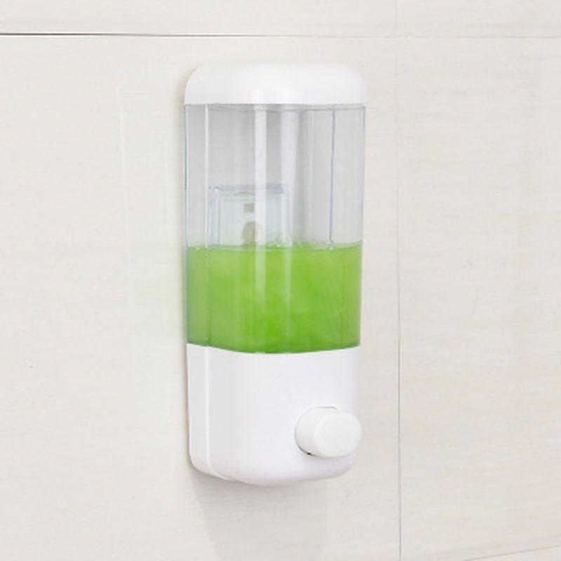 500ml Bathroom Soap Dispenser Wall Mounted Self-Adhesive Shampoo Container Hand