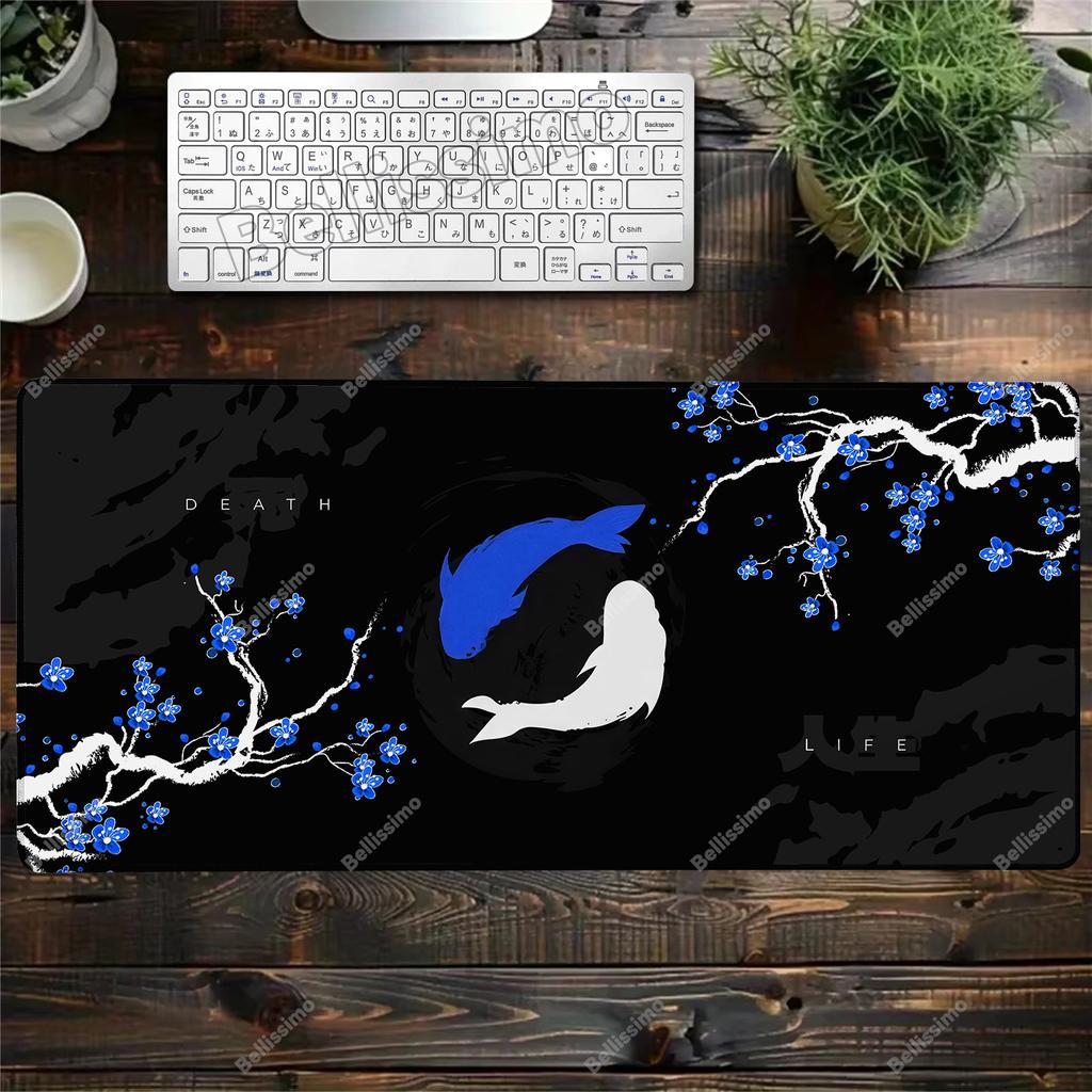 Gaming Cartoon Fish Koi Art Mouse Pads Anime Table Mats Computer Mousepad 100x50cm Large Gamer Mousepads Company Big Desk Pad