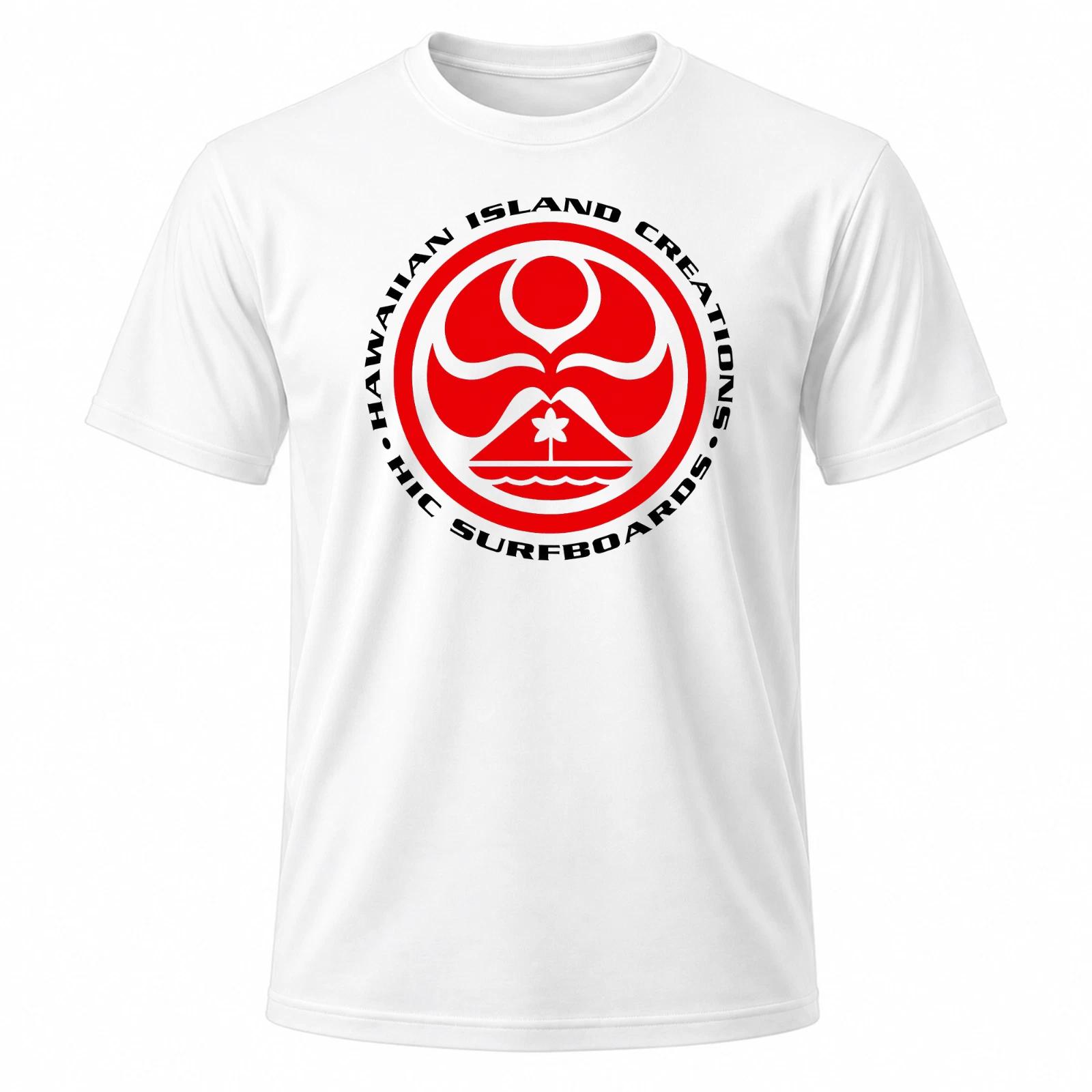 HIC Hawaiian Island Creations Surfing Men s White Graphic T Shirt L