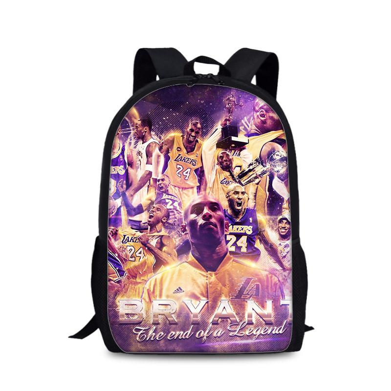 Sac à dos d'université Kobe Bryant en matériau nylon pour un usage quotidien et les activités sportives